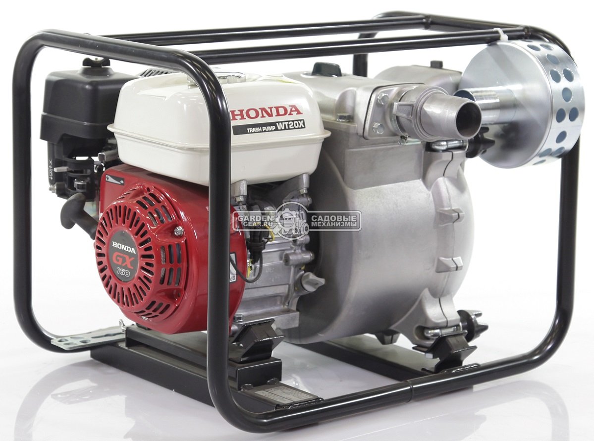 Мотопомпа бензиновая Honda WT20XK4 DE для грязной воды (JPN, Honda GX160, 163 куб.см., 710 л/мин, 2&quot;, 30 м, 47 кг.)