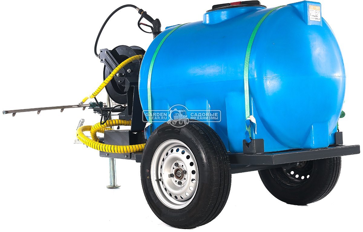 Мойка высокого давления Baumech 120 см., 7 форсунок, выносной пистолет 15 м., давление 200 бар, макс. поток 16 л., объём бака 500 л., 204 кг.