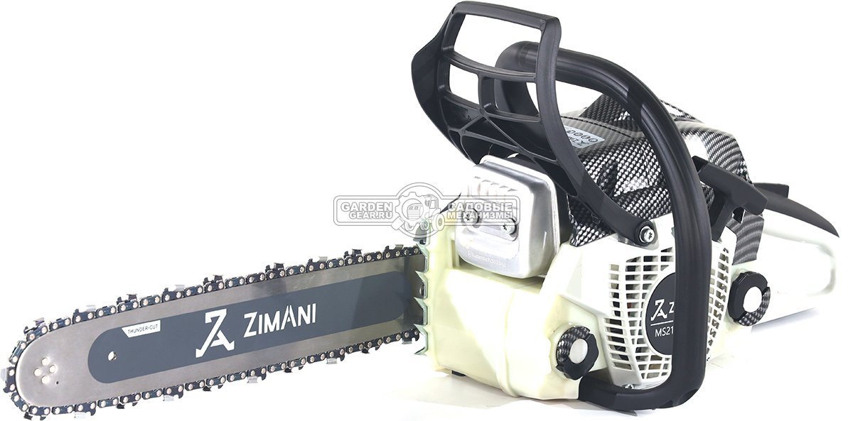 Бензопила ZimAni MS 212 Pro 16" (PRC, 38.6 куб.см., 1.8 кВт/2.4 л.с., 3/8", 1.3 мм, 55E, корпус Carbon Fiber, Walbro Carburetor, 4.6 кг)