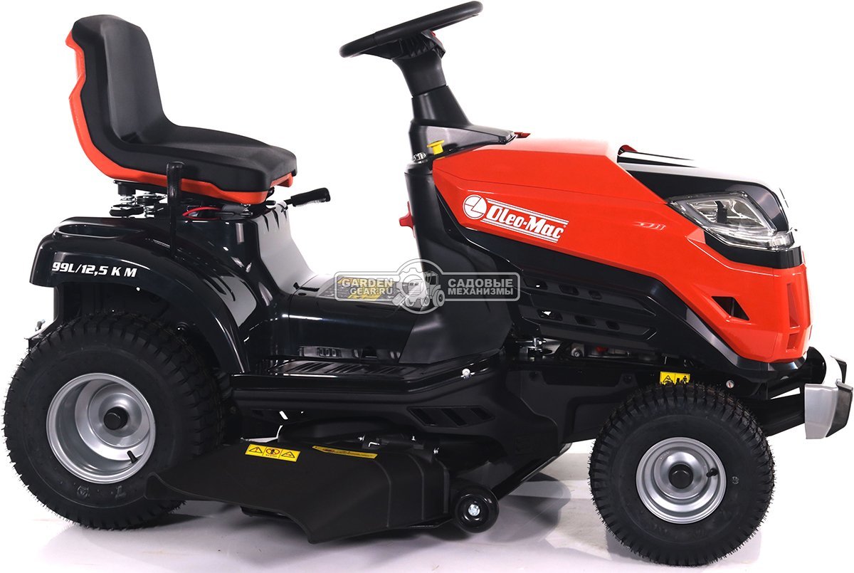 Садовый трактор Oleo-Mac OM 99L/12,5 K M (PRC, Emak K 1250 AVD, 413 см3, 98 см., боковой выброс, механика, 169 кг.)