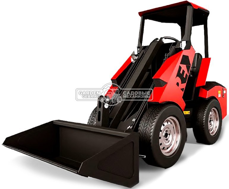 Мини-погрузчик шарнирно сочленённый RED RBF-03 Zongshen GB750EFI 30 л.с., грузоподъемность до 700 кг., ковш 150 л., 1270 кг.