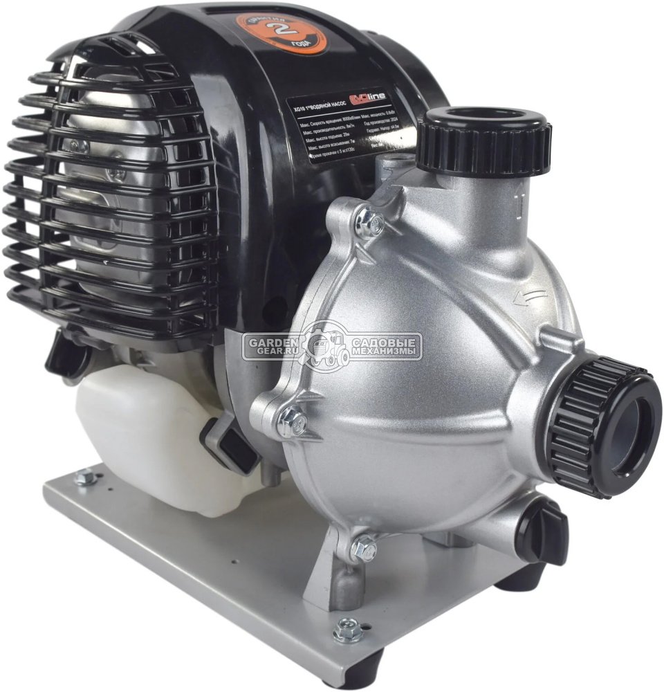 Мотопомпа бензиновая EVOline XG 10 для чистой воды (PRC, Zongshen S 35, 31 куб.см., 135 л/мин, 30 м, 6 кг.)