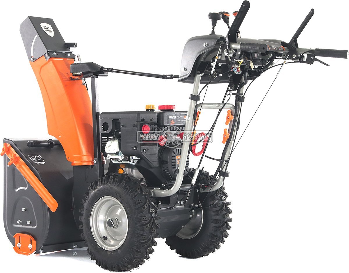 Снегоуборщик Daewoo DAST 224 MY2024 (PRC, 60 см, Daewoo, 220 см3, эл/стартер 220В, скорости 6/2, фара, подогрев рукояток, дифференциал, 93 кг)
