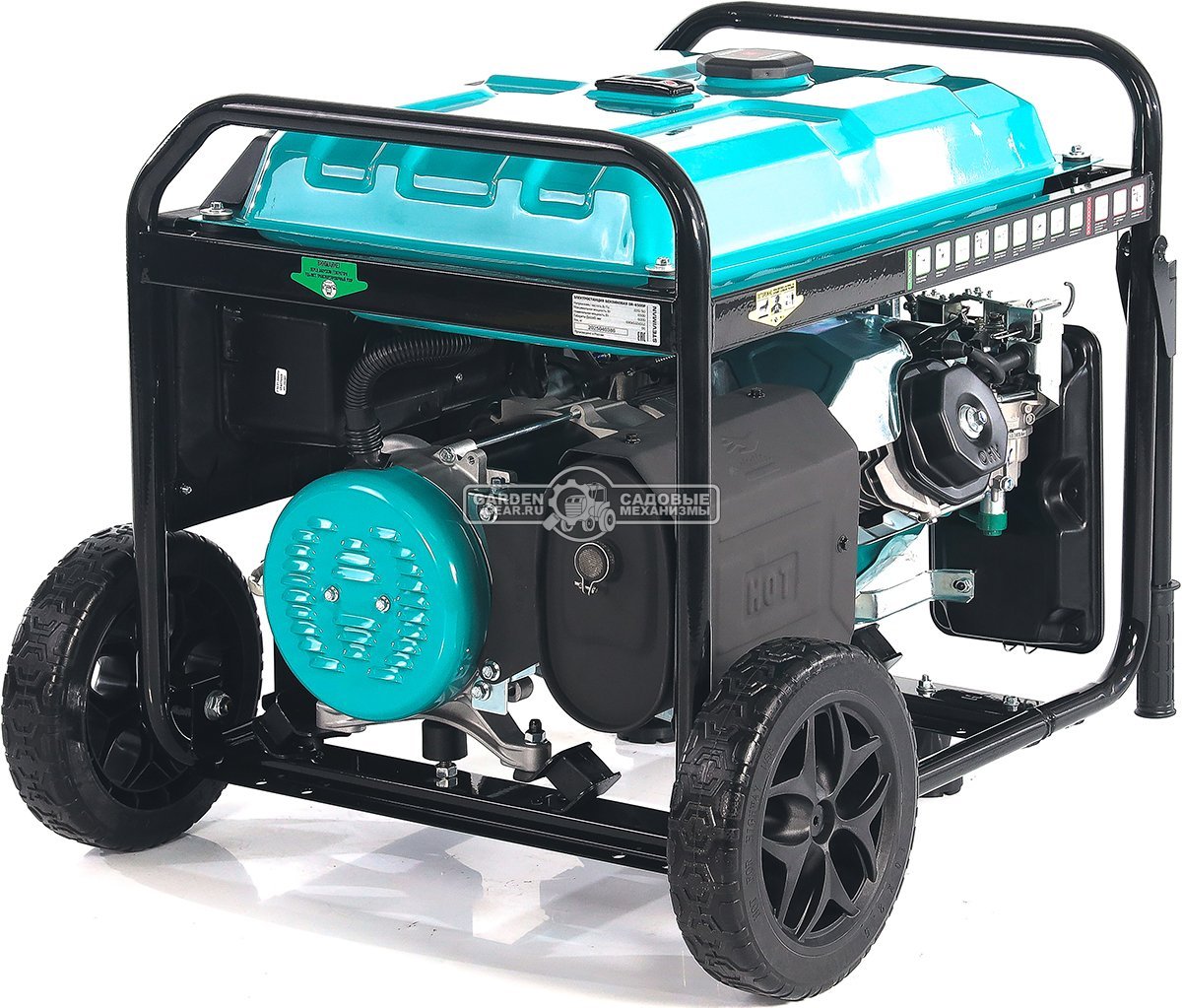 Бензиновый генератор Steviman GR-6500Р (RUS, 420 см3, 6.0/6.5 кВт, 25 л, электростарт + разъем АВР, колеса, 86 кг)