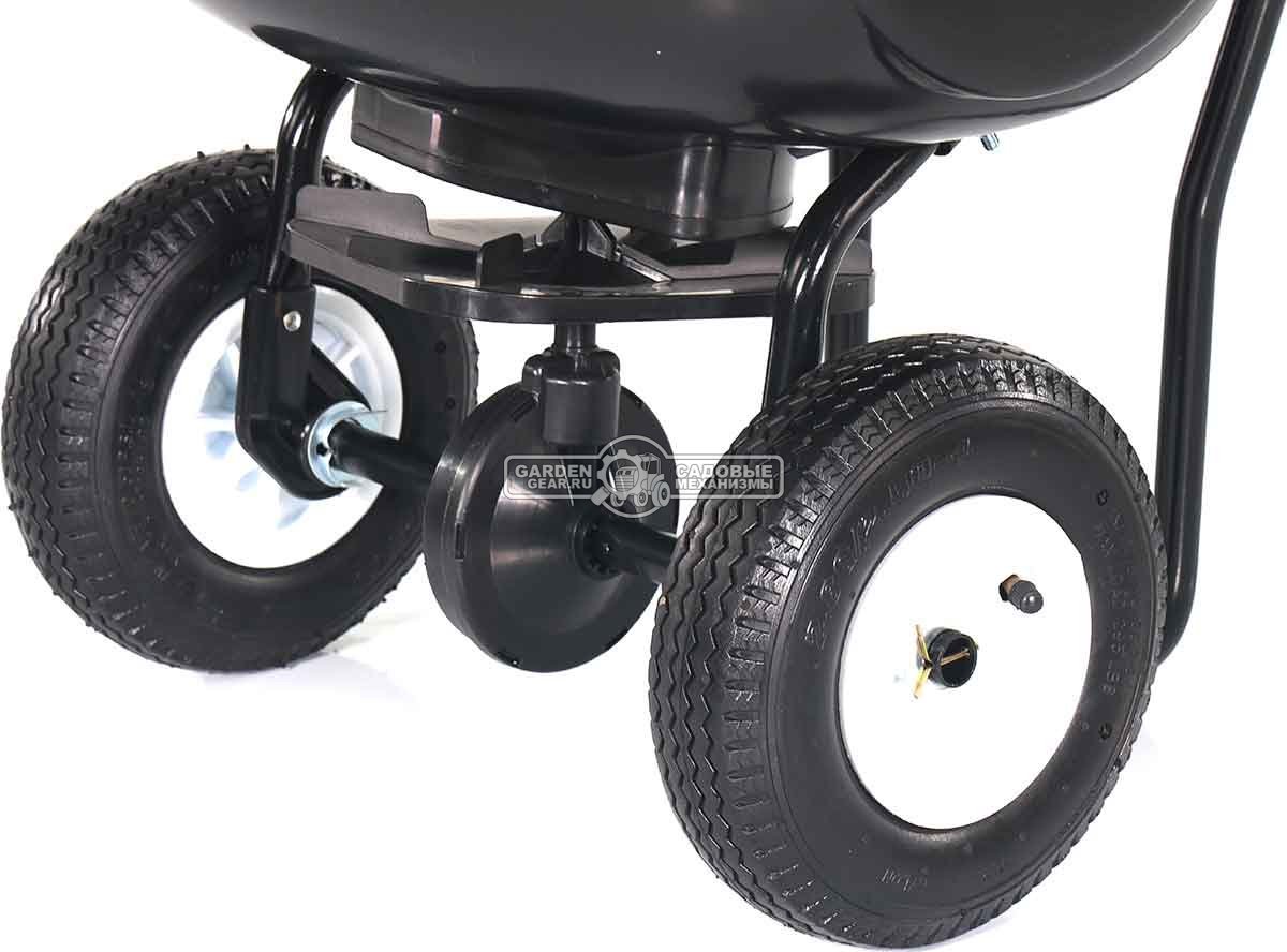 Тележка - разбрасыватель для удобрений, песка и реагентов Haitec HT-GS30 (PRC, ширина разброса 3.0 м, ёмкость 30 кг, пневмоколеса 20 см)