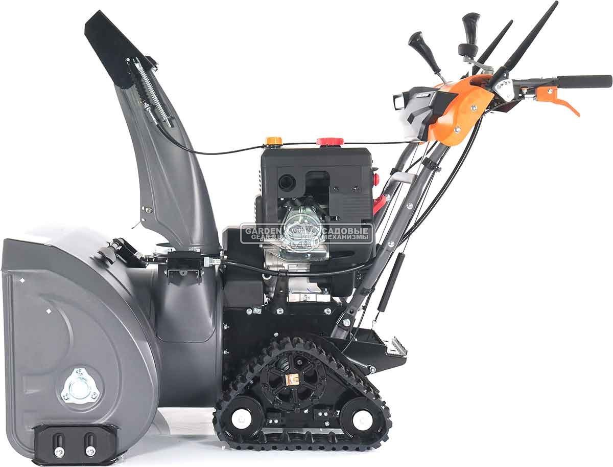 Снегоуборщик Villartec WB1387ET гусеничный (PRC, 86 см, Loncin 375 см3, эл/стартер 220В, фара, подогр. рукояток, 3-х угольные гусеницы, 141 кг)