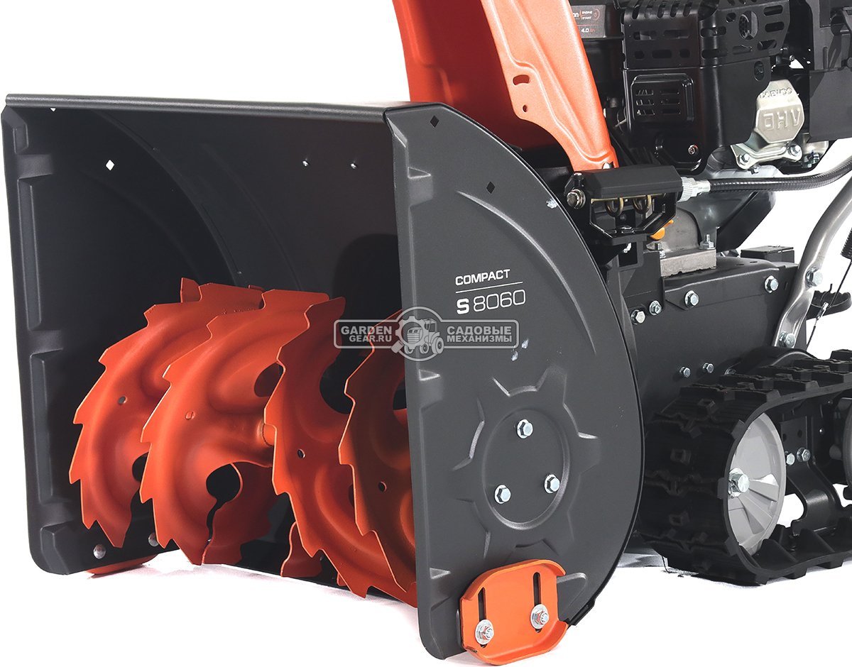 Снегоуборщик Daewoo S 8060 гусеничный (PRC, 61 см., Daewoo, 220 куб.см., эл/стартер 21В, фара, скорости 6/2, подогрев рукояток, 83 кг.)