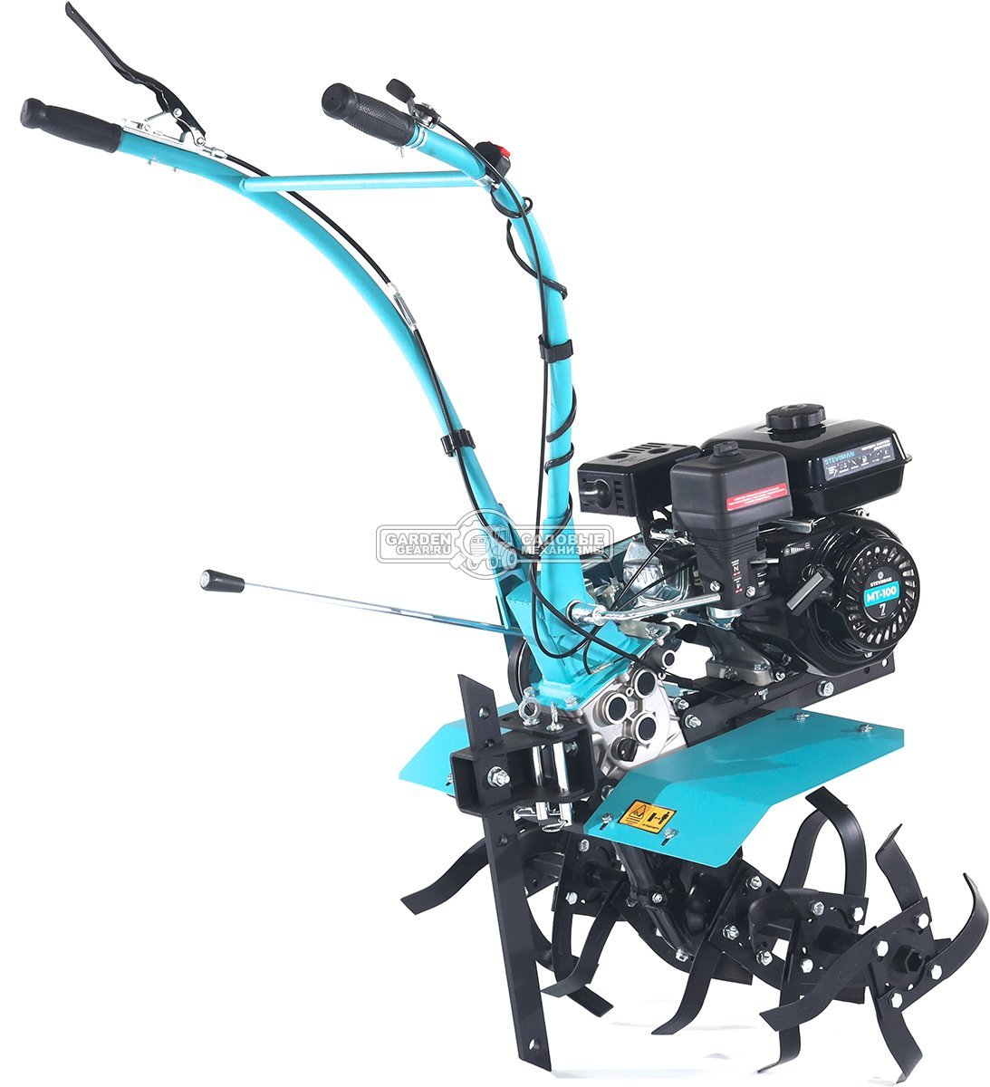 Мотоблок Steviman MT-100 (RUS, колеса 4,00х8, EST 212 см3, 85 см, 2 вперед/1 назад, шкив, 70 кг)