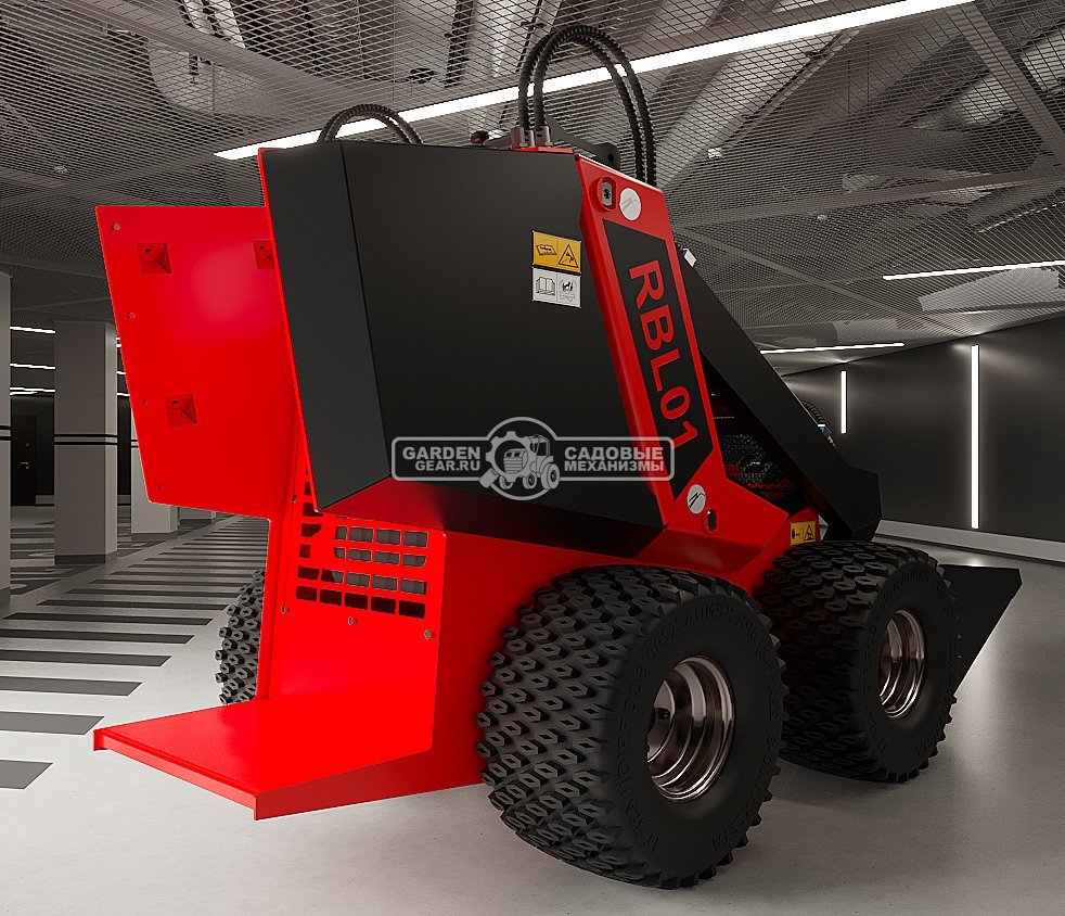 Мини-погрузчик колесный RED RBL-01 с платформой оператора Lifan 15 л.с., грузоподъемность до 250 кг., ковш 150 л., 650 кг.