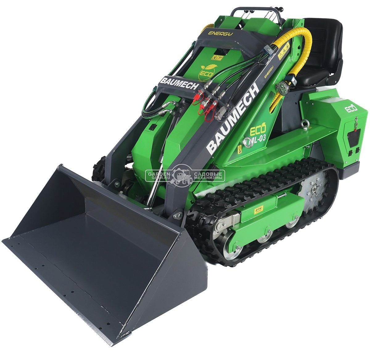 Универсальная машина мини-погрузчик Baumech ML-03 Eco + ковш универсальный 110 см., с электродвигателем