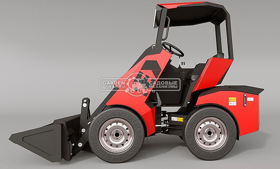 Мини-погрузчик шарнирно сочленённый RED RBF-03 Zongshen GB750EFI 30 л.с., грузоподъемность до 700 кг., ковш 150 л., 1270 кг.