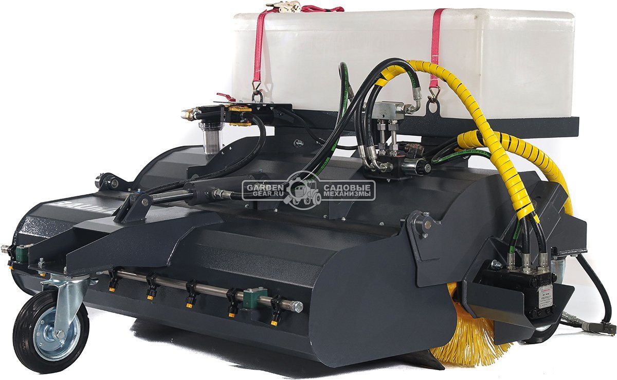 Щетка бункерная Baumech с системой орошения ширина 110 см., объем бункера 100 л., выгрузка гидравлическая, диаметр 400 мм., 180 кг.