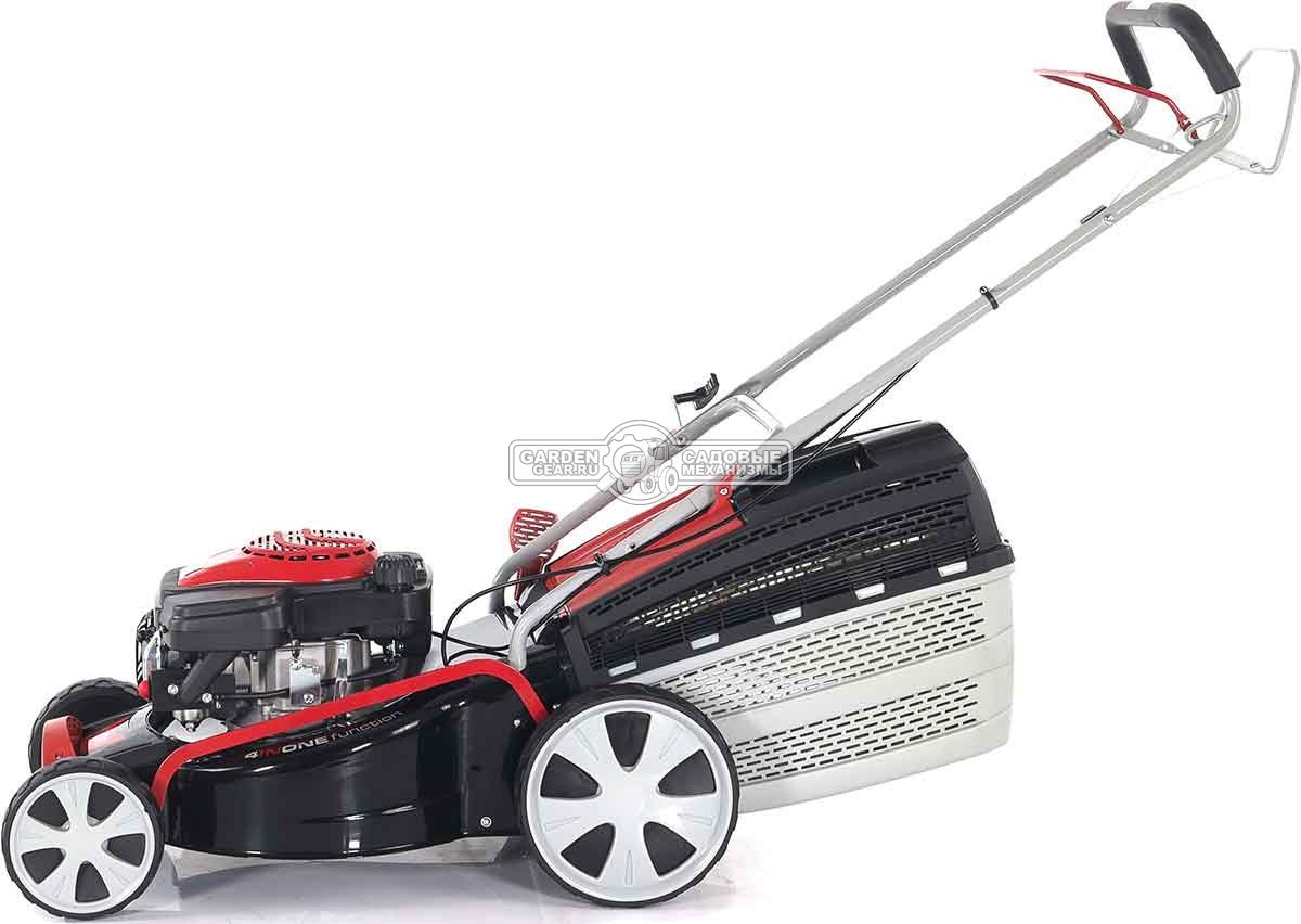 Газонокосилка бензиновая Geos Classic 46 SP-S Plus (PRC, 46 см, Sanli, 140 см3, сталь, 4 в 1, 65 л, 32 кг)