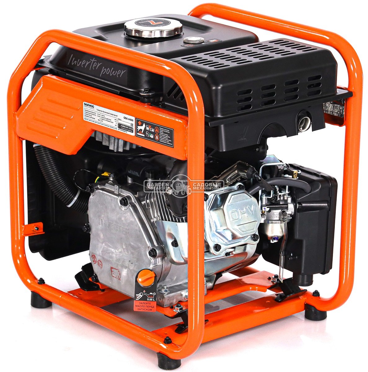 Бензиновый генератор инверторный Daewoo GDA 4400i (PRC, Daewoo, 212 см3, 3,4/3,7 кВт, 7 л., 32 кг.)