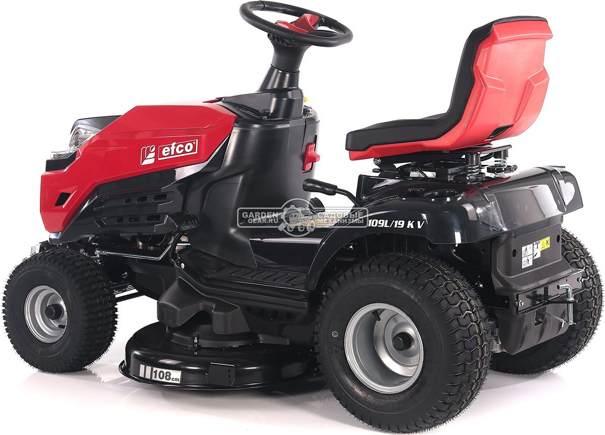 Садовый трактор Efco EF 109L/19 KV (PRC, Emak K 1900 V-Twin, 586 см3, 108 см, боковой выброс, гидростатика, 175 кг.)