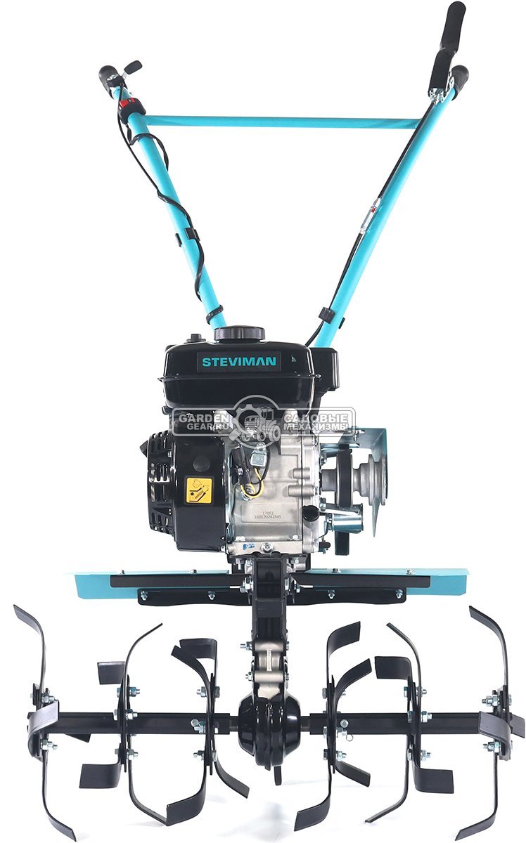 Мотоблок Steviman MT-100 (RUS, колеса 4,00х8, EST 212 см3, 85 см, 2 вперед/1 назад, шкив, 70 кг)