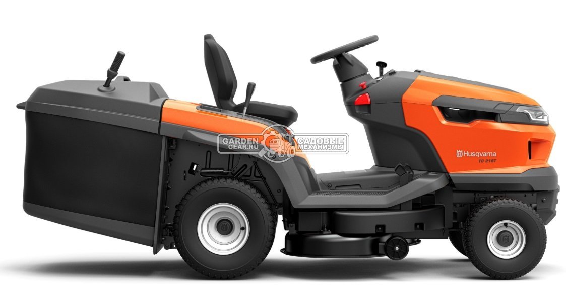 Садовый трактор Husqvarna TC 215T (USA, Husqvarna HV 586AE, 586 куб.см., гидростатика, травосборник 300 л., ширина кошения 97 см., 259 кг)