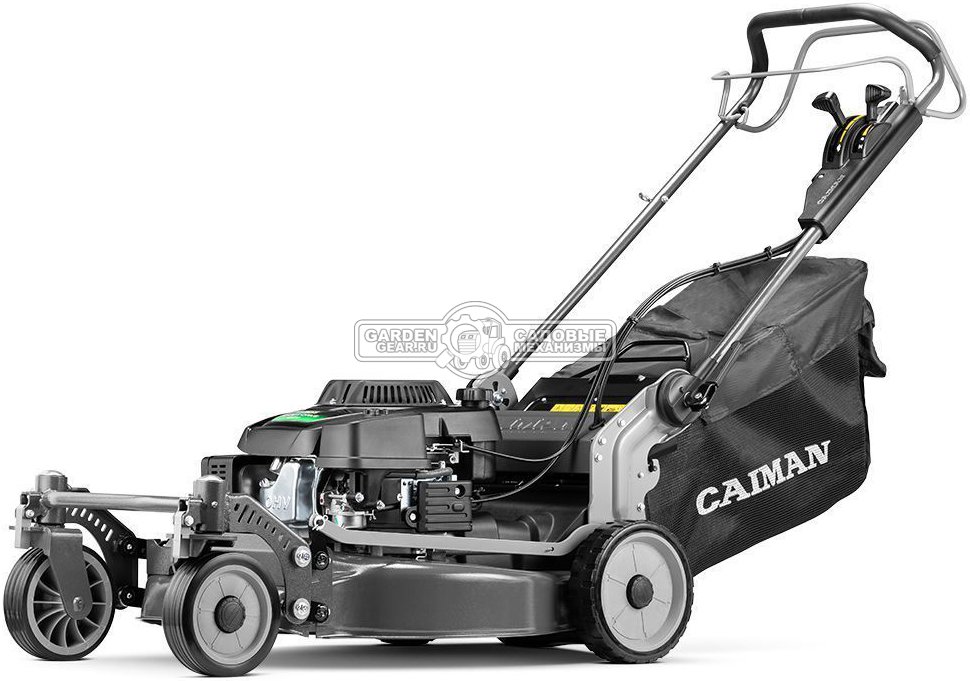 Газонокосилка бензиновая Caiman IXO Prime 55CV SW (RUS, 53 см, Caiman Green Engine, 196 см3, сталь, кардан, рояльные колеса, 4 в 1, 70 л, 56,7 кг.)
