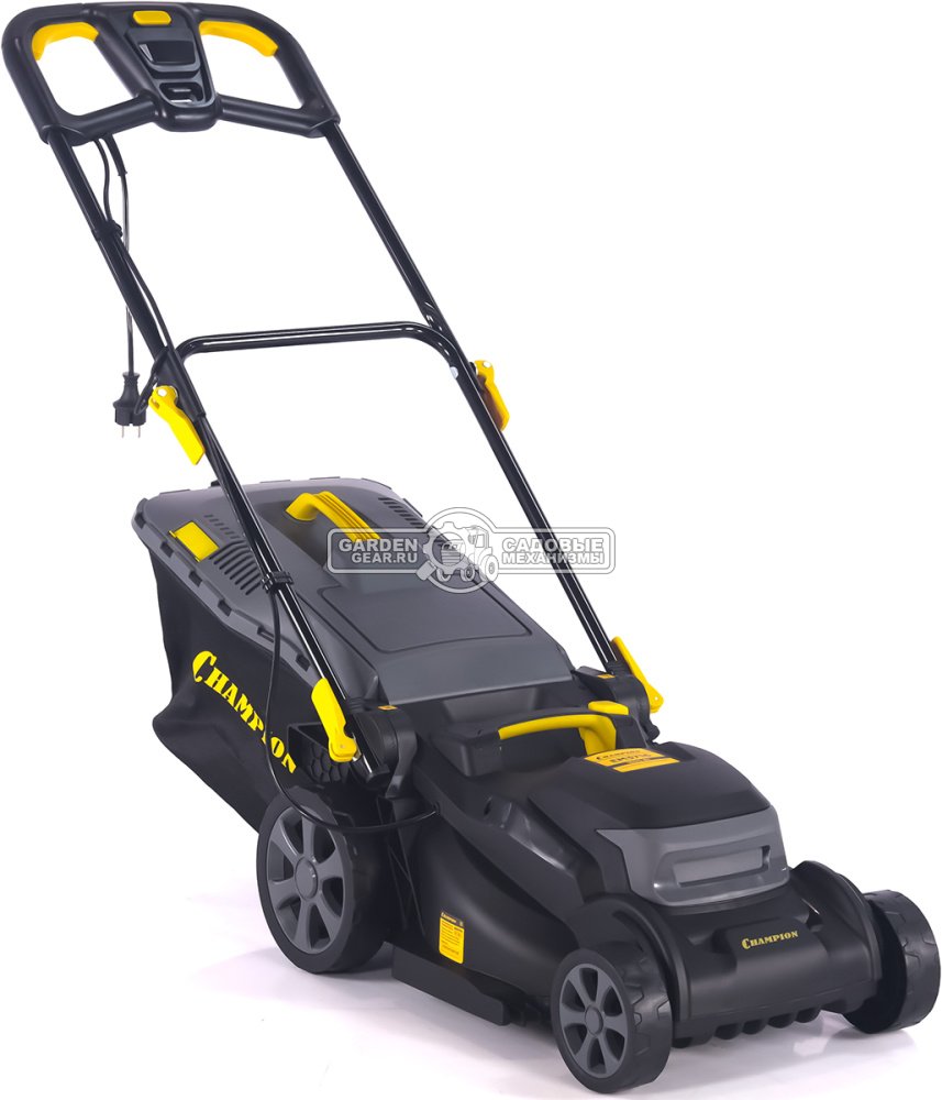 Газонокосилка электрическая Champion EM3716 (PRC, 1600 Вт, 37 см, пластик, 40 л, 13.7 кг)