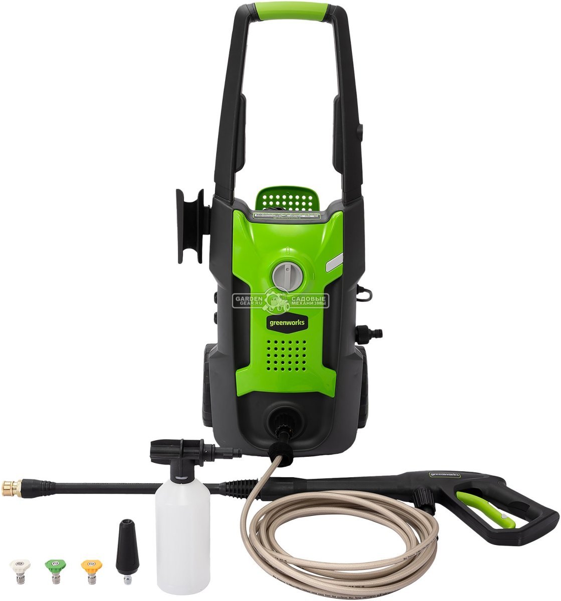 Мойка высокого давления GreenWorks GPWG3II (PRC, 1700 Вт, 120 бар, 400 л/ч, вес 7.6 кг)