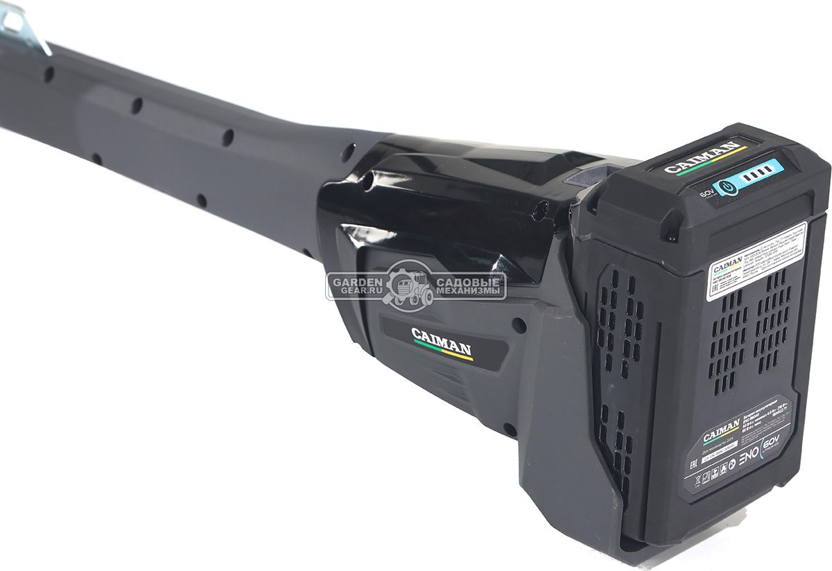 Мотокоса аккумуляторная Caiman ENO BCTi с АКБ B6040 и ЗУ C6025 (RUS, BL 60В, Standart Connect, T-рукоятка, нож 3T + леска 2,4 мм, 5,9 кг.)