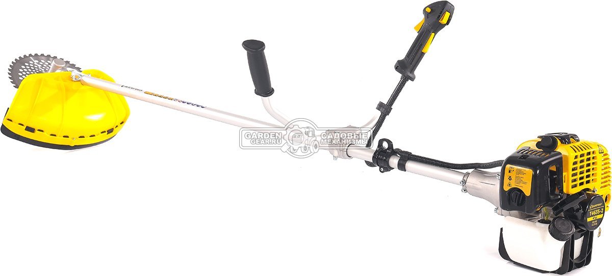 Бензокоса Champion T463S-2 Pro (PRC, 47 см3, 1.7 кВт/2.3 л.с., диск 40Т/255 + леска 2.4 мм, неразборная, 8.0 кг)