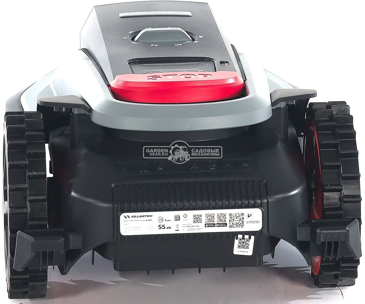 Газонокосилка робот Villartec MI 800V (площадь газона до 800 м2, беспроводной, 18 см, WI-FI, BT, 3D камера с ИИ, 20В / 4.0 Ач)