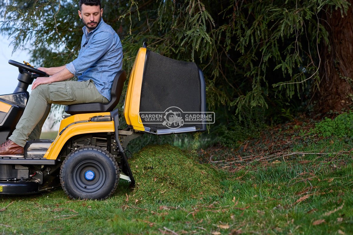 Садовый трактор Stiga Estate 798e аккумуляторный (PRC, 48V, 64Ah / 3200 Wh, гидростатика, травосборник 240 л., ширина 98 см., 179 кг.)