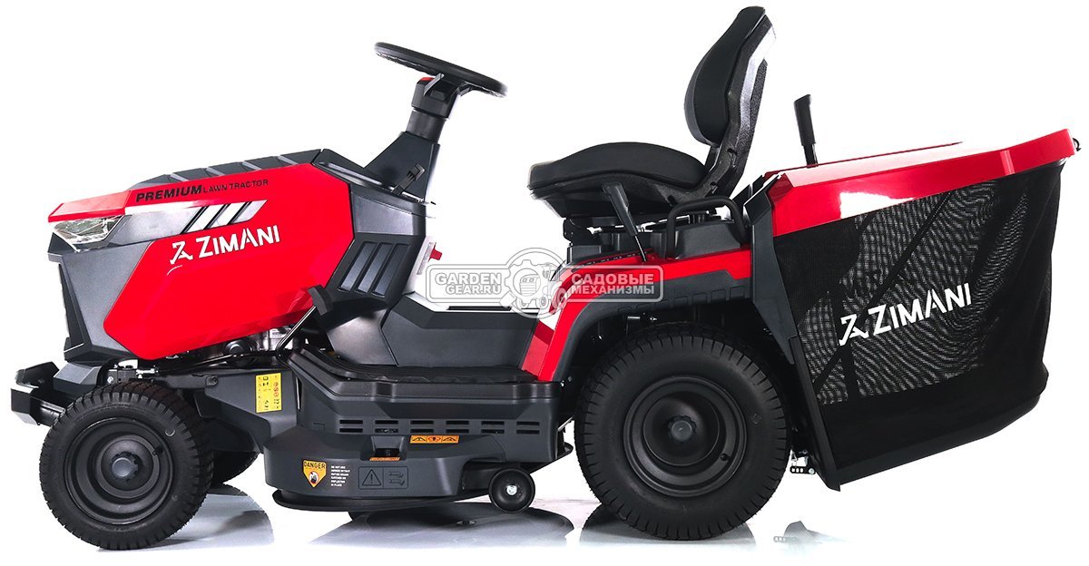 Садовый трактор ZimAni TC97HL (PRC, Loncin 452 куб.см., гидростатика, травосборник 320 л, ширина кошения 97 см, LED панель, 190 кг)