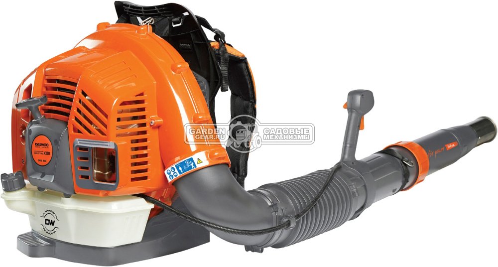 Воздуходувка бензиновая ранцевая Daewoo DABL 800 (PRC, 79.9 см3, 2500 м3/час, 110 м/c, 12.7 кг.)
