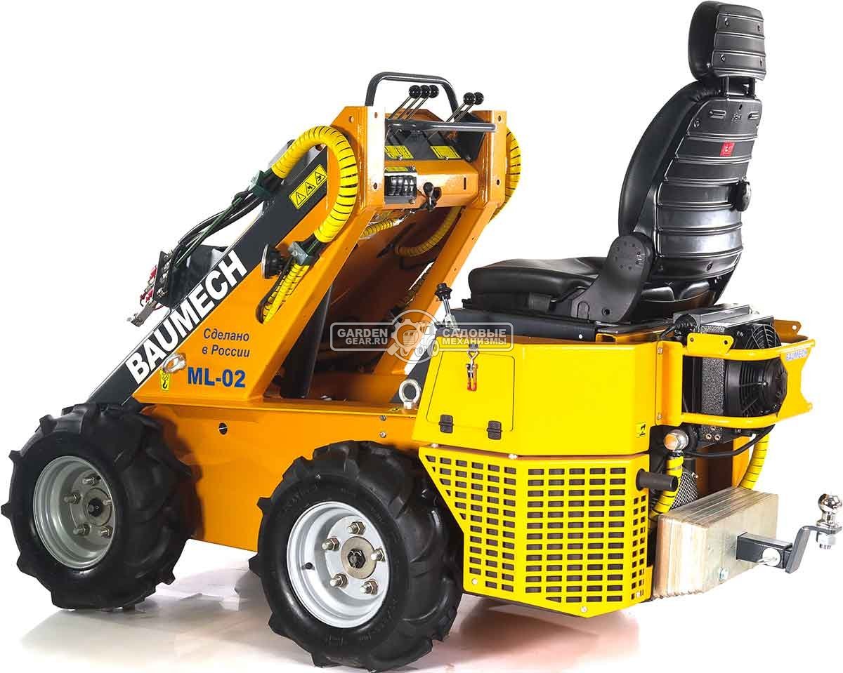 Универсальная машина мини-погрузчик Baumech ML-02 Pro + гидравлическая щётка 115 см., с двигателем Zongshen GB750 EFI V-Twin инжектор