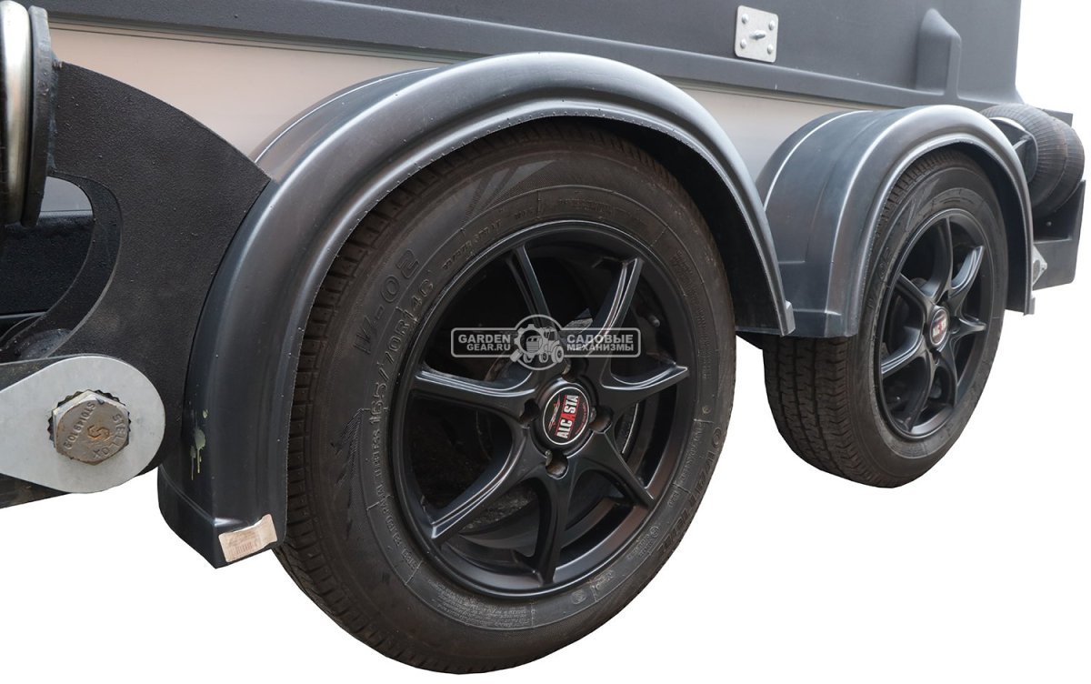 Прицеп с опускающейся платформой на пневмоподвеске Baltic Mechanic Polygon-City PC 750 Спарка для перевозки спецтехники, пневмолифт, крышка, 3500x1500