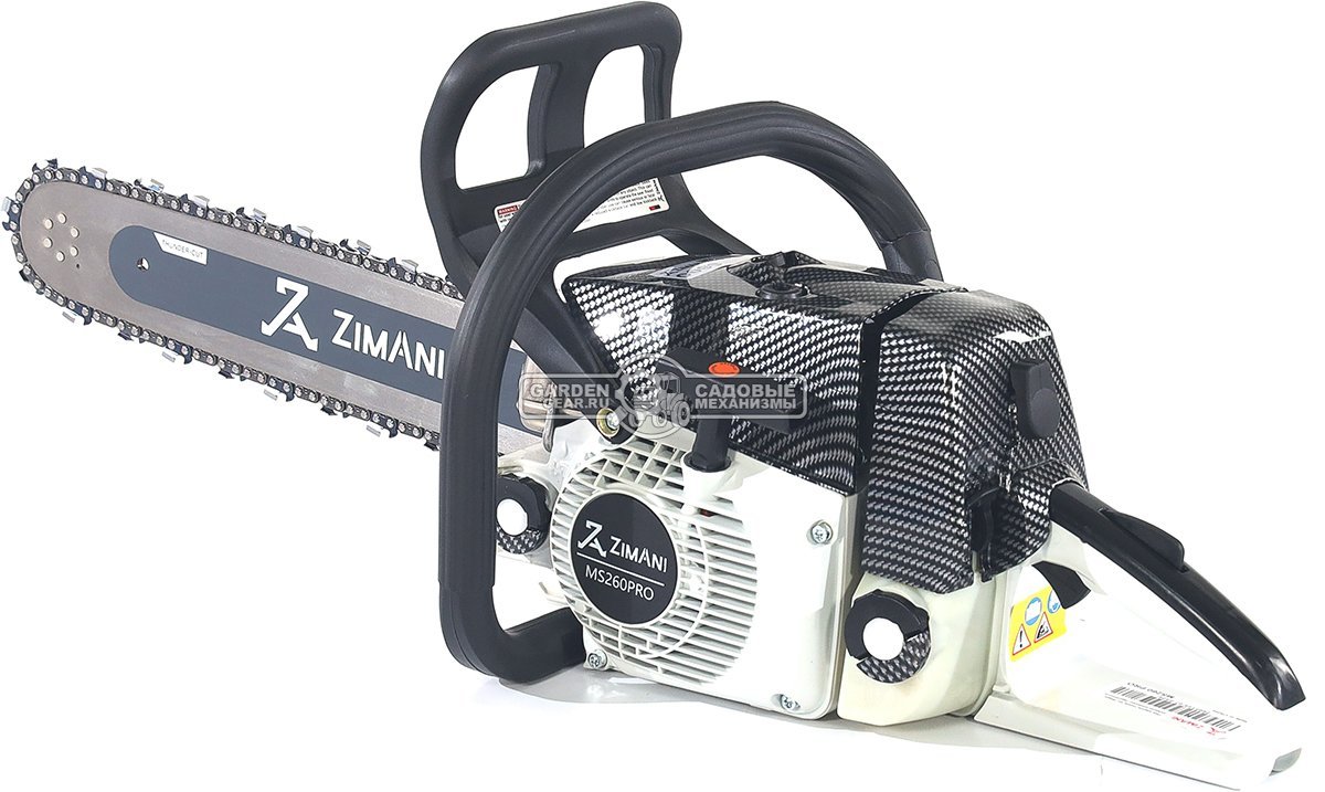 Бензопила ZimAni MS 260 Pro 16" (PRC, 50.2 куб.см., 2,6 кВт/3,5 л.с., 0.325", 1.6 мм, 67E, корпус Carbon Fiber, Elastostart, 4,8 кг.)