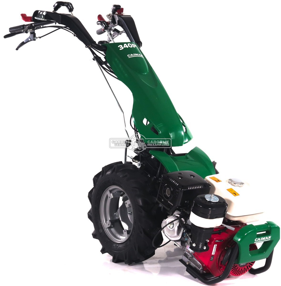 Мотоблок Caiman Atletico 340PT (ITA, Honda GX390, 389 куб.см., дифференциал, колеса 5.00х10, тормоза, 3 вперед + 3 назад, 116 кг.)