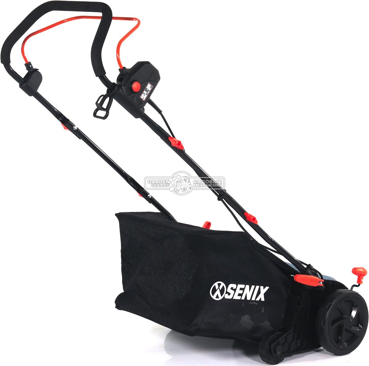 Вертикуттер - аэратор электрический Senix SCE16-L-EU (PRC, 1600 Вт, 38 см, ножи + пружины, пластик, 50 л, 8.1 кг)