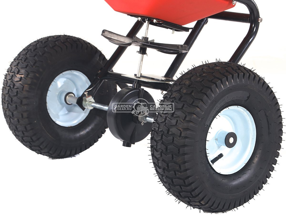 Тележка - разбрасыватель для удобрений, песка и реагентов RockMelt TC2036 оранжевая (PRC, 35 л / 35 кг, пневмоколеса 15"x6.00-6, вес 13.7 кг)