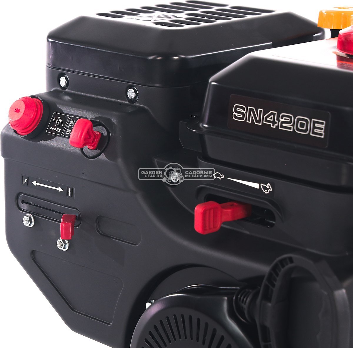 Бензиновый двигатель Zongshen SN 420 E Snow (15 л.с., 420 куб.см., D=25 мм, L=85 мм, катушка освещения 12В60Вт, электрический стартер 230В, 35 кг.)