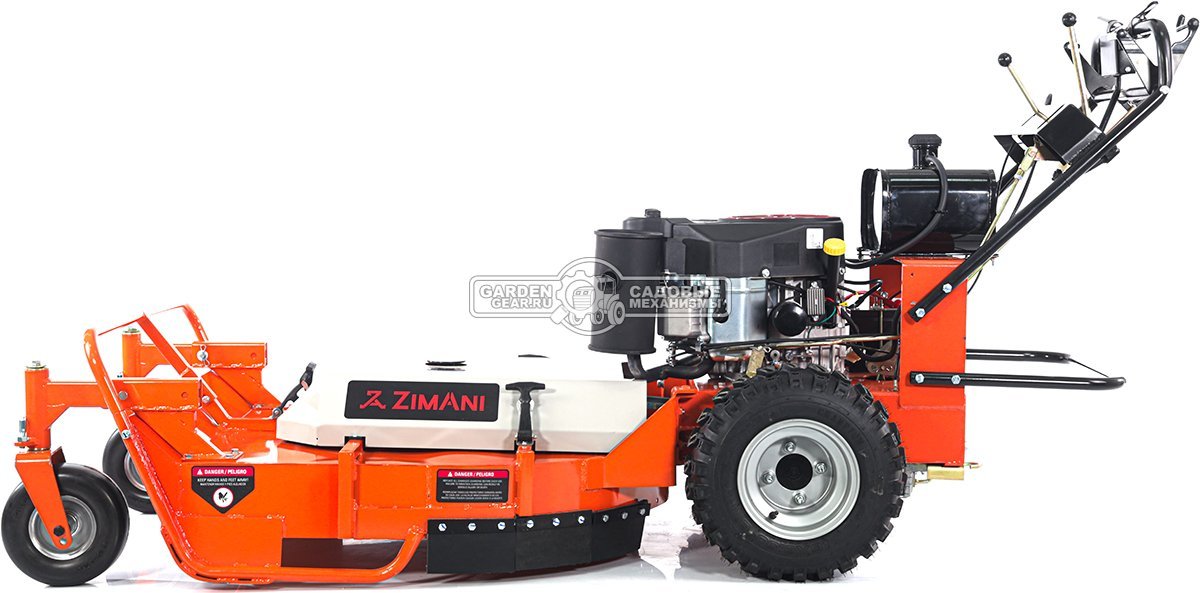 Косилка для высокой травы и кустов ZimAni ZTR36 Pro на рояльных колесах (PRC, Loncin LC2P82F, 803 куб.см., 90 см, самоходная, гидростатика, 290 кг.)
