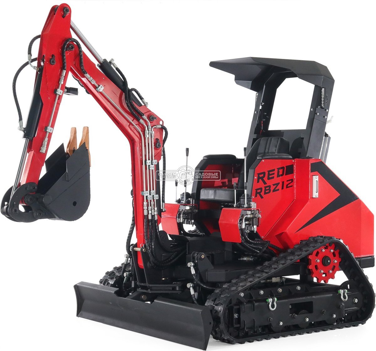 Гусеничный экскаватор RED Rhino RBZ-12 максимальная комплектация, Zongshen GB750EFI 30 л.с., глубина копания 2,1 м., ковш 250 мм., 1300 кг.