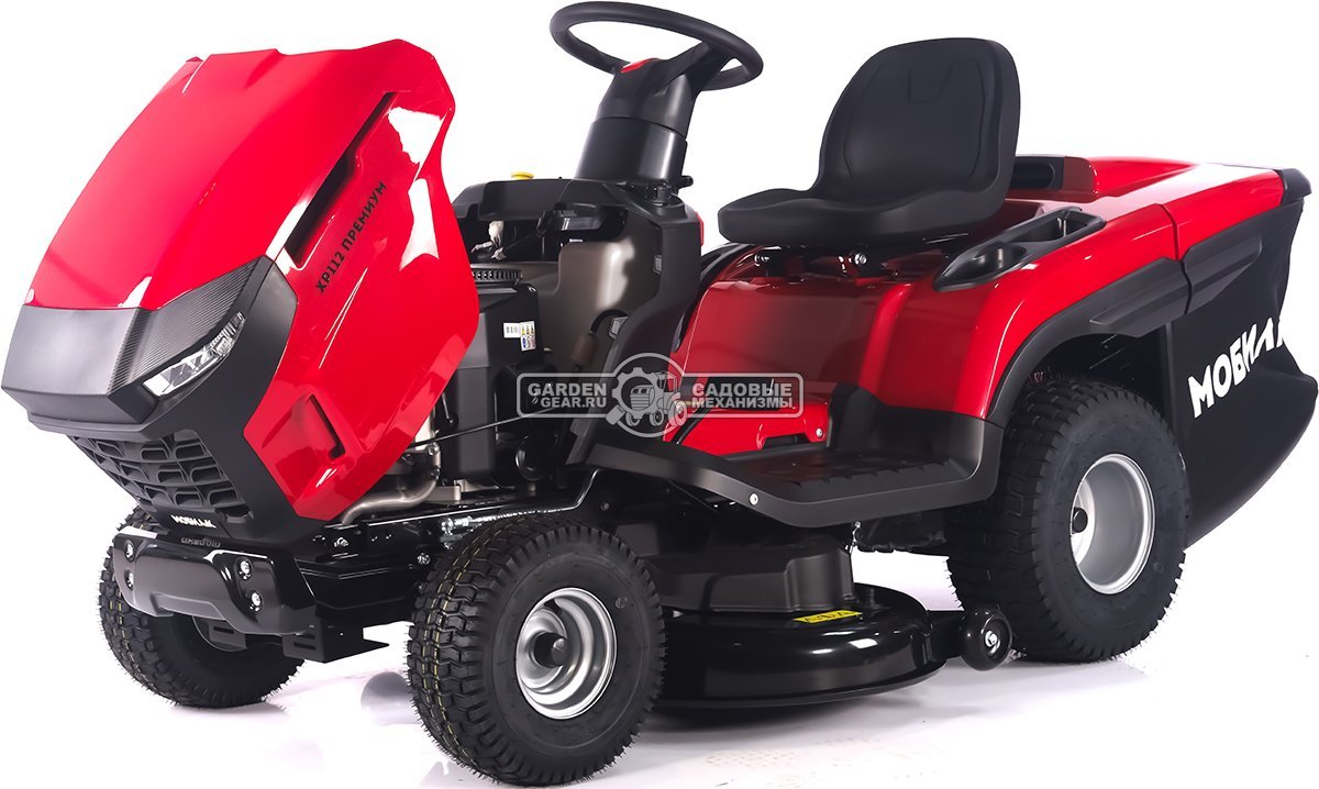 Садовый трактор Мобил К XP112 Премиум (PRC, Loncin V-Twin, 586 куб.см., гидростатика, мульчирование, 240 л., ширина кошения 110 см, 208 кг)