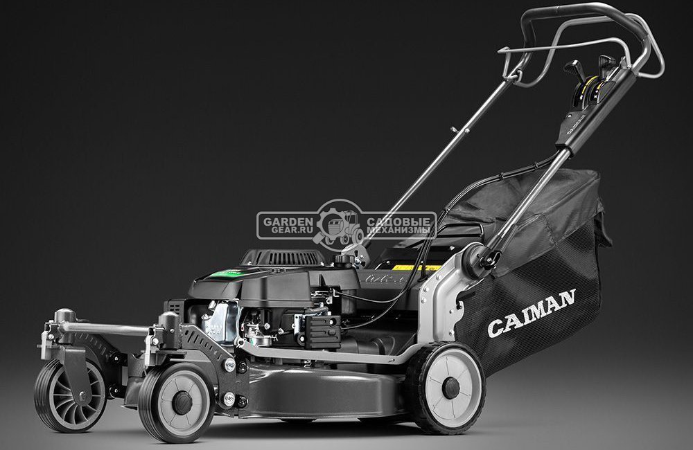 Газонокосилка бензиновая Caiman IXO Prime 55CV SW (RUS, 53 см, Caiman Green Engine, 196 см3, сталь, кардан, рояльные колеса, 4 в 1, 70 л, 56,7 кг.)