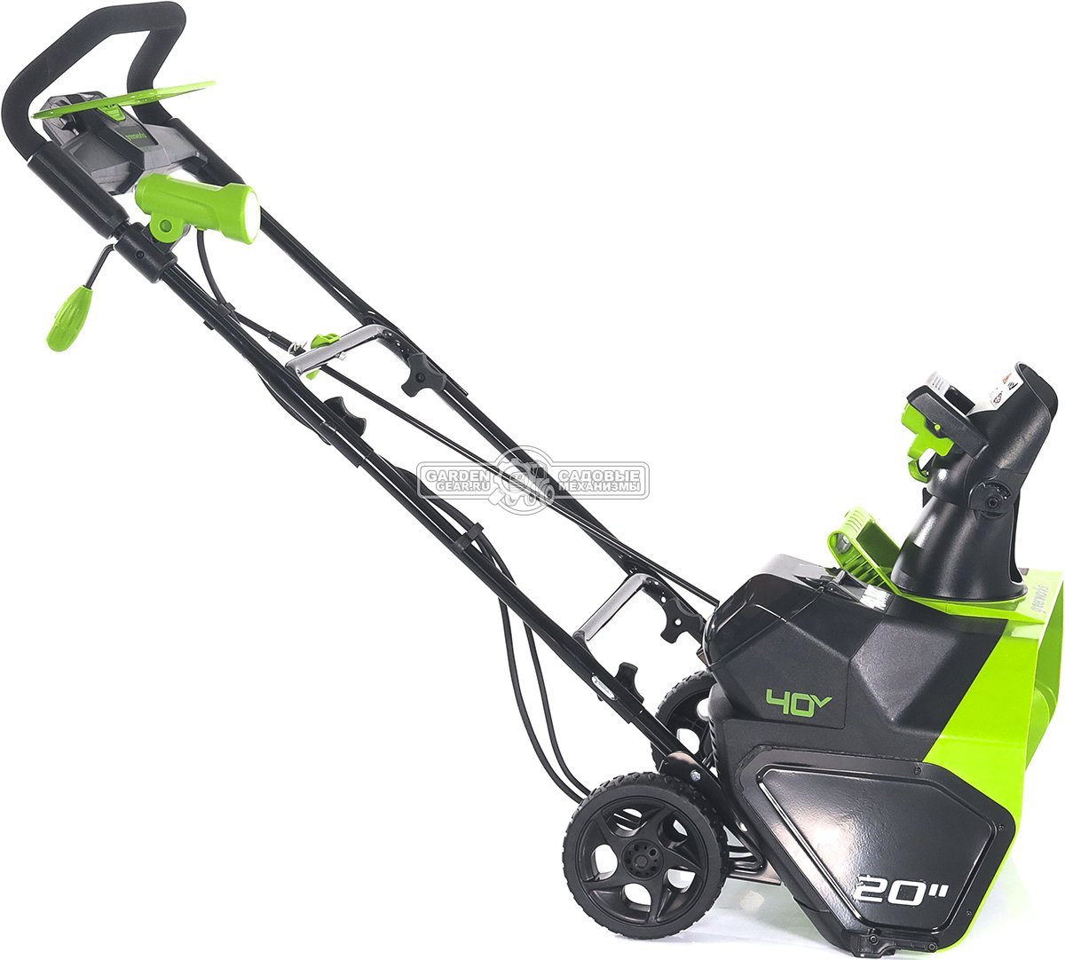 Снегоуборщик аккумуляторный GreenWorks GD40ST без АКБ и ЗУ (PRC, BL 40В, ширина 51 см, фара, 15 кг)