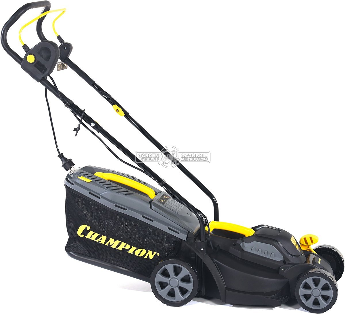 Газонокосилка электрическая Champion EM3312 (PRC, 1200 Вт, 33 см, пластик, 30 л, 9.3 кг)