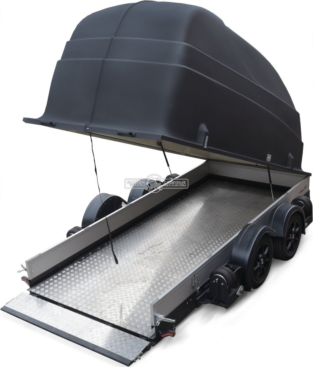 Прицеп с опускающейся платформой на пневмоподвеске Baltic Mechanic Polygon-City PC 750 Спарка для перевозки спецтехники, пневмолифт, крышка, 3500x1500