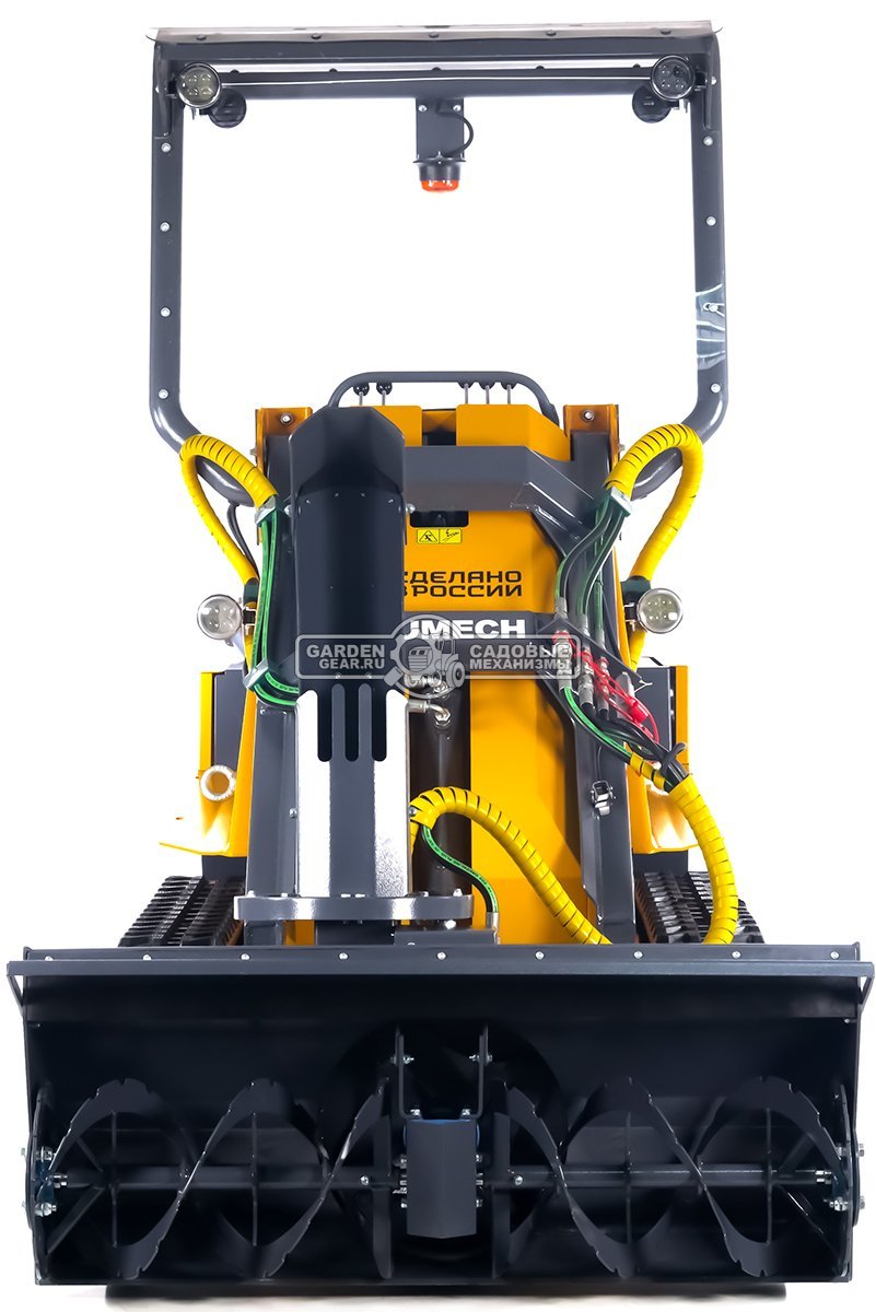 Универсальная машина мини-погрузчик Baumech ML-03 Pro + роторный снегоуборщик 110 см. + каркас безопасности с двигателем Zongshen GB750 V-Twin