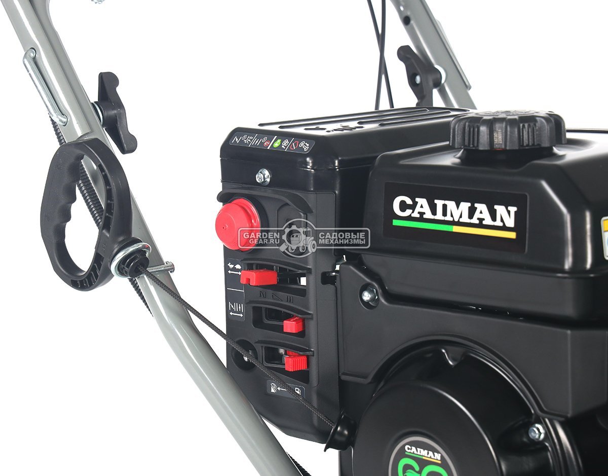 Снегоуборщик Caiman Go 24CT одноступенчатый (RUS, 60 см, Caiman Green Engine, 212 см3, резиновый ленточный шнек, 1 скорость, фара, 56 кг.)