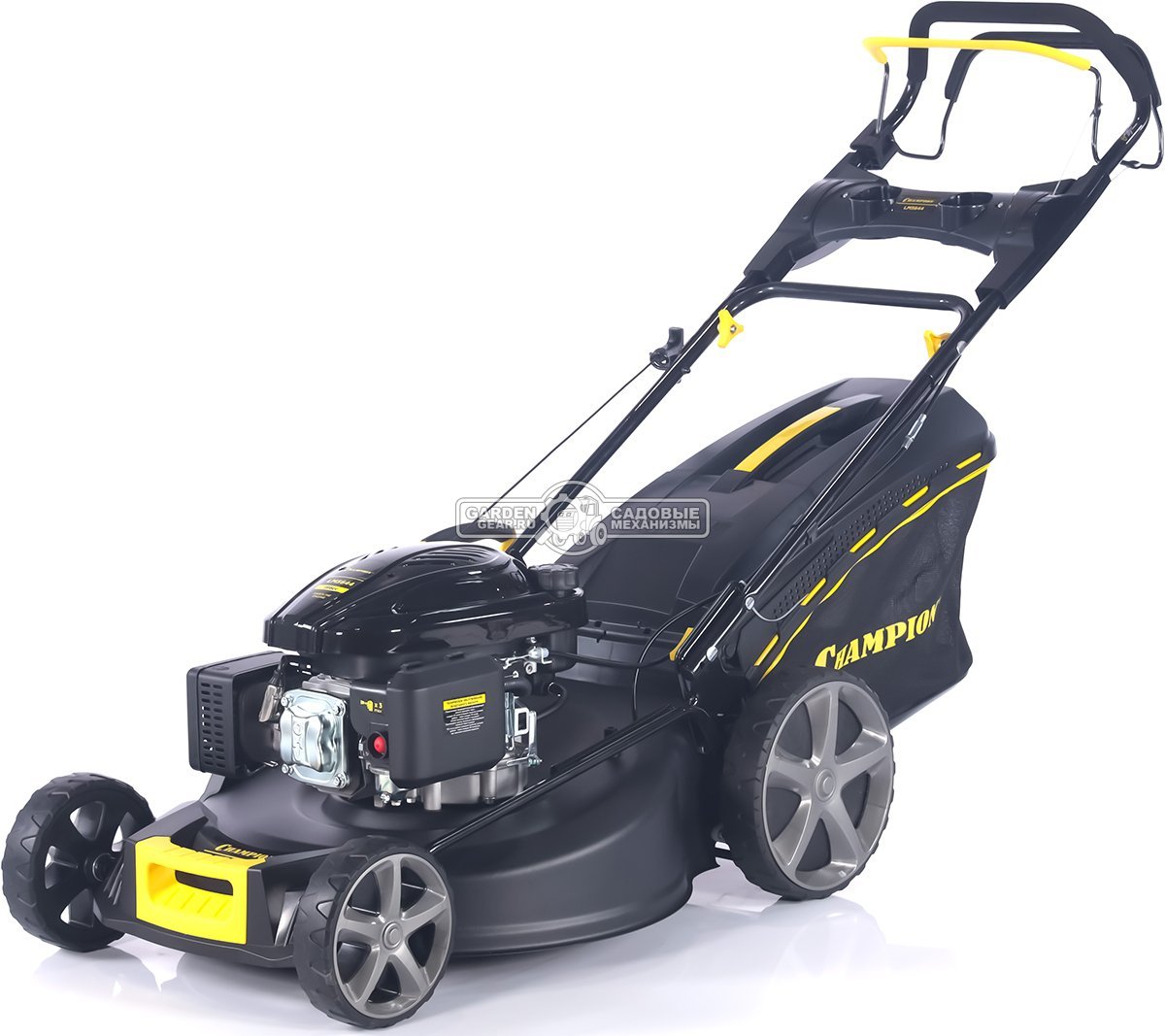 Газонокосилка бензиновая Champion LM5644 Pro (PRC, 56 см, Champion 196 см3, сталь, 65 л, 4 в 1, 41 кг)