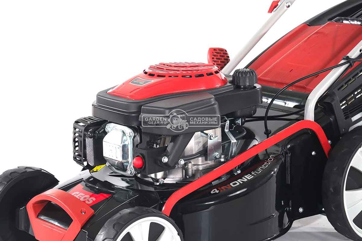 Газонокосилка бензиновая Geos Classic 46 SP-S Plus (PRC, 46 см, Sanli, 140 см3, сталь, 4 в 1, 65 л, 32 кг)