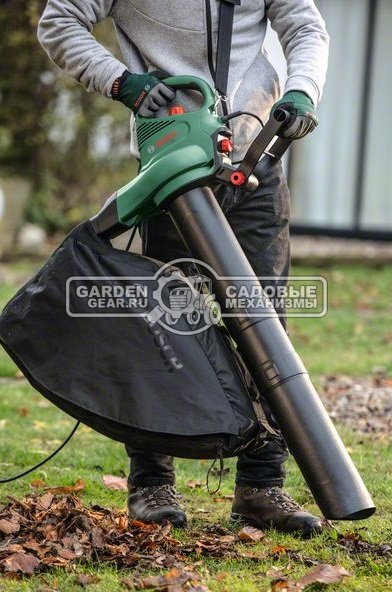 Садовый пылесос/воздуходувка электрическая Bosch Universal GardenTidy 3000 (PRC, 3000 Вт, 160 л/с, мешок 45 л, 4.7 кг)