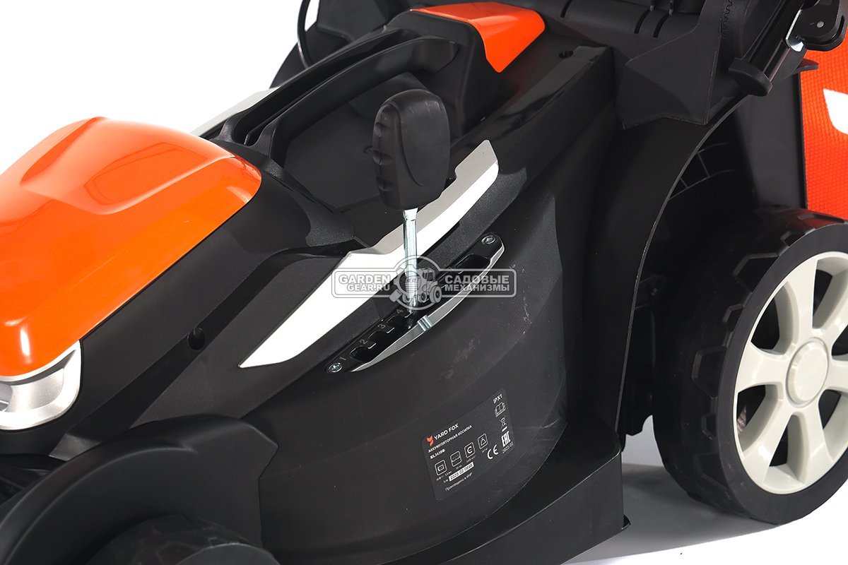 Газонокосилка аккумуляторная Yard Fox EL3435B SET с АКБ 2.5 А/ч и ЗУ (PRC, BL 40В, пластик, 34 см, 35 л, 8 кг)